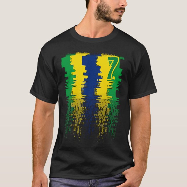 Brasilien Fußball Jerseys , Brazin Team 2022 Numme T-Shirt (Vorderseite)