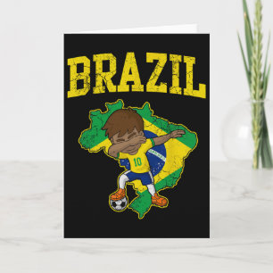Brasilien Fußball Junge Brasilianischer Fußball Da Karte