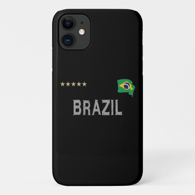 Brasilien Fußball Shirt Herz Case-Mate iPhone Hülle (Rückseite)