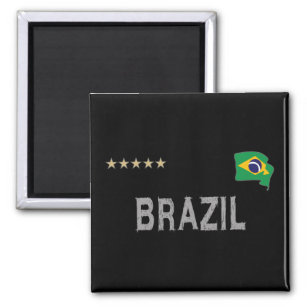 Brasilien Fußball Shirt Herz Magnet