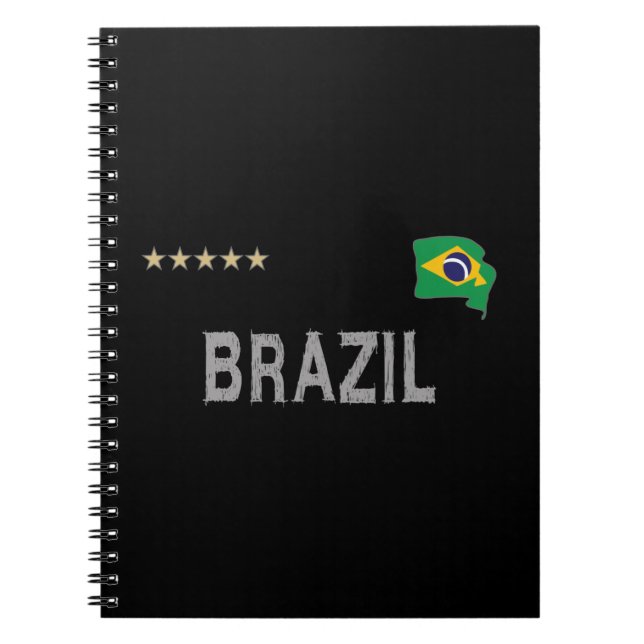 Brasilien Fußball Shirt Herz Notizblock (Vorderseite)
