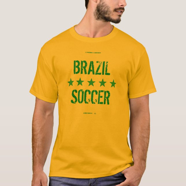 BRASILIEN-FUSSBALL T-Shirt (Vorderseite)