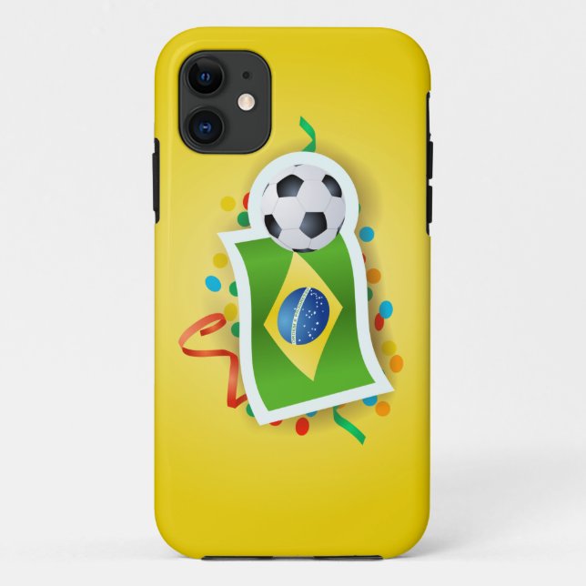 Brasilien, Fußballdesign Case-Mate iPhone Hülle (Rückseite)