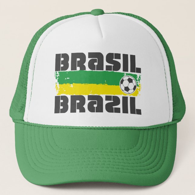 Brasilien Futbol Truckerkappe (Vorderseite)