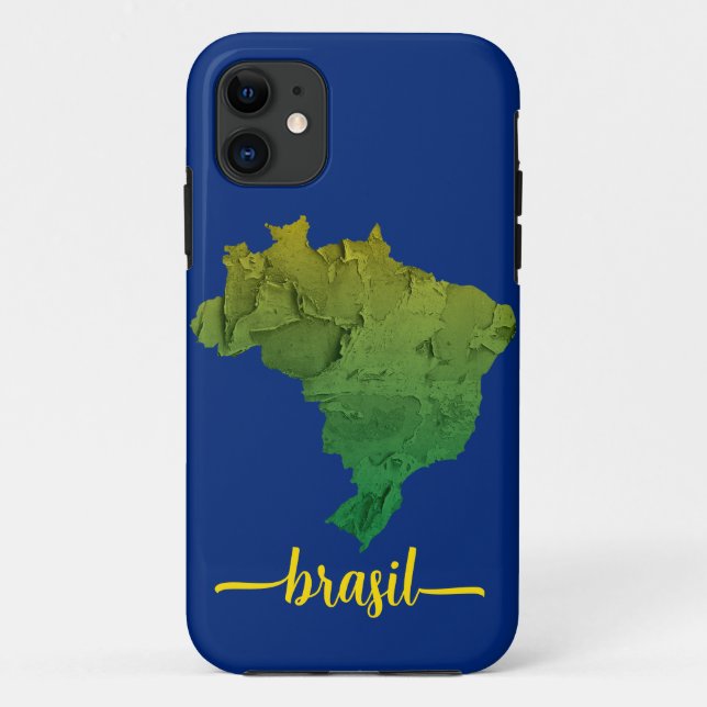 Brasilien Grunge | Karte Brasiliens Case-Mate iPhone Hülle (Rückseite)