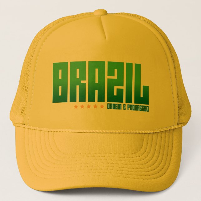 Brasilien-Hut Truckerkappe (Vorderseite)