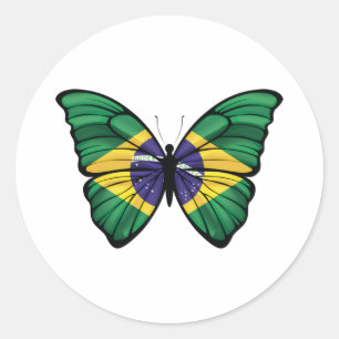 Brasilien Hypolimnas Butterfly Runder Aufkleber