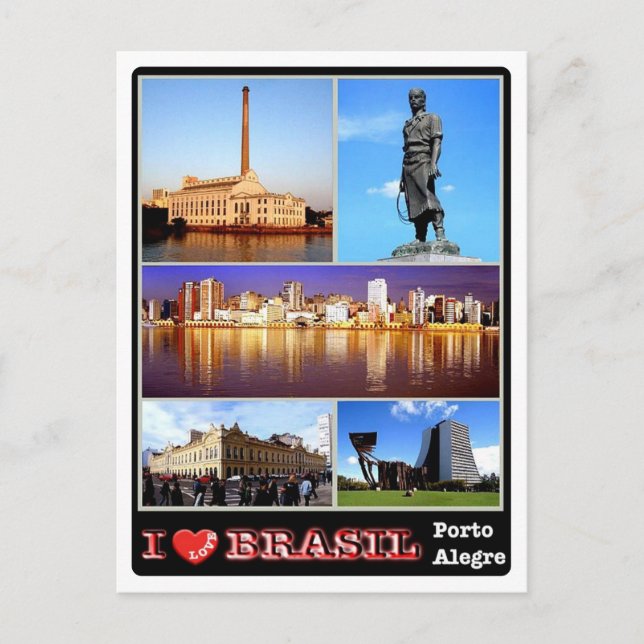 Brasilien - I Liebe - Porto Alegre - Postkarte (Vorderseite)