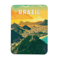 Brasilien Illustration Travel Art Vintag