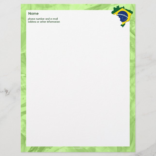 Brasilien-Karte Briefbogen (Vorderseite)