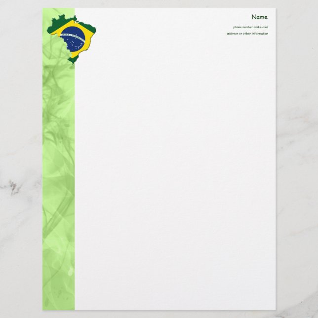 Brasilien-Karte Briefkopf (Vorderseite)