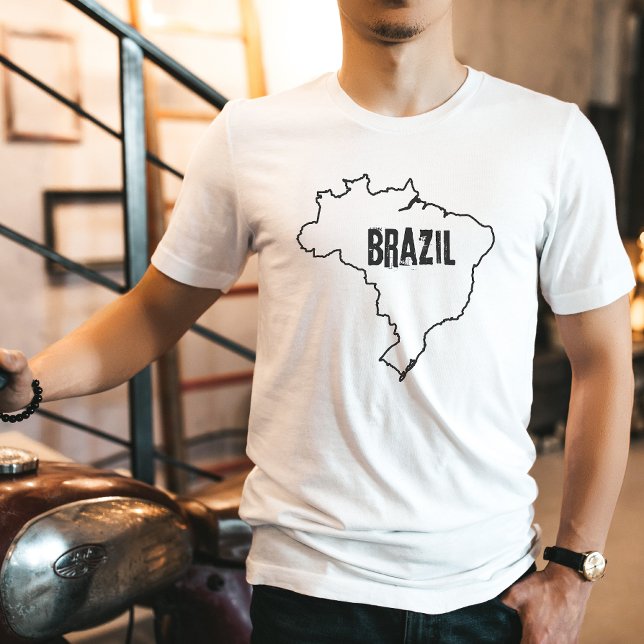 Brasilien Karte Land Shirt Brasilien Form T - Shir (Von Creator hochgeladen)