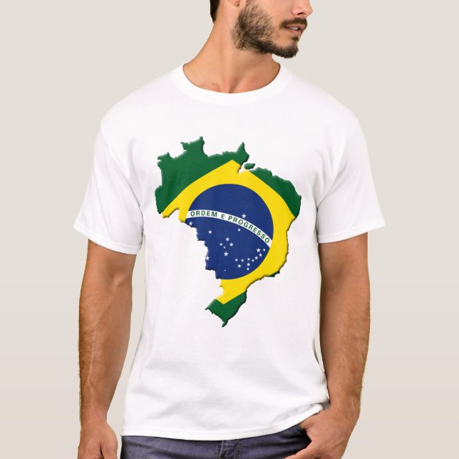 Brasilien-Karte T-Shirt (Vorderseite)