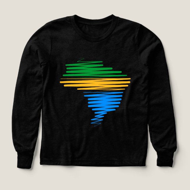 Brasilien kartografiert Grenze mit brasilianischen (Design Vorderseite)