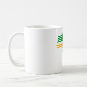 Brasilien kartografiert Grenze mit brasilianischen Kaffeetasse
