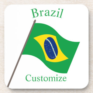 Brasilien Landesflagge Thunder_Cove Getränkeuntersetzer