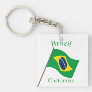 Brasilien Landesflagge Thunder_Cove Schlüsselanhänger
