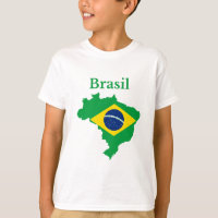 Brasilien Map Flag Design