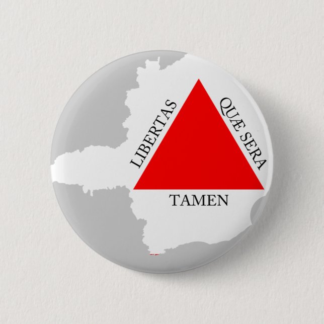 BRASILIEN-MINAS GERAIS-Flaggenkarte Button (Vorderseite)