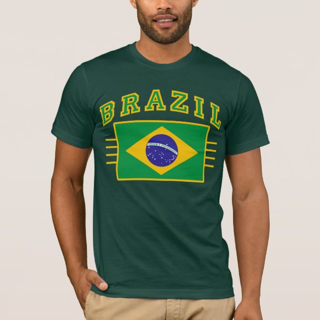 Brasilien mit Flagge T-Shirt (Vorderseite)