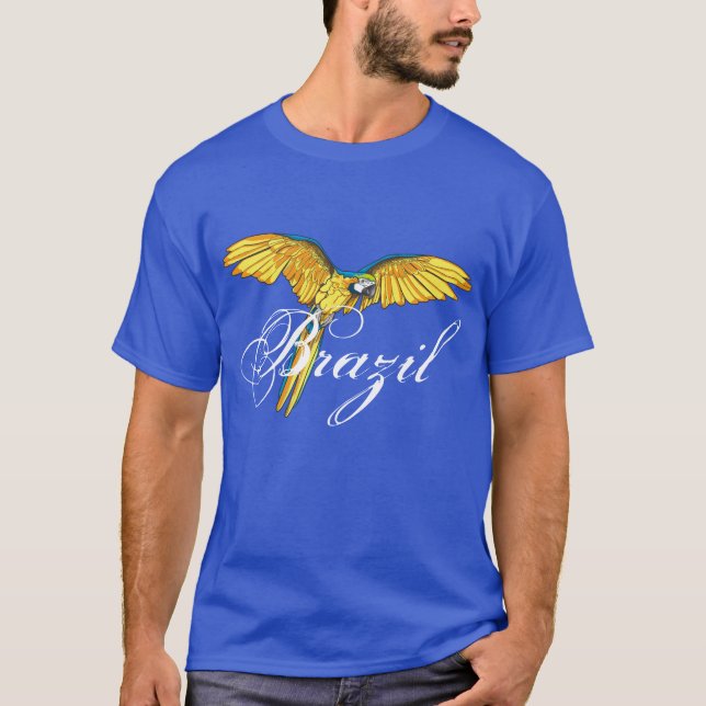 Brasilien mit Papageien T-Shirt (Vorderseite)