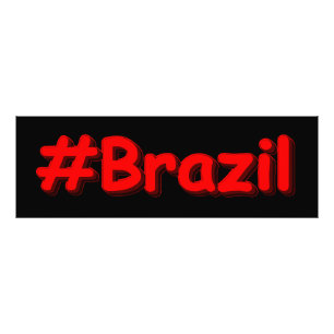 "#Brasilien" Niedliches Design. Jetzt kaufen Fotodruck