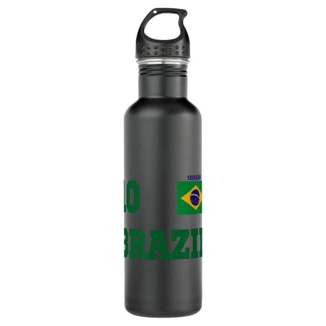 Brasilien Nr. 10 - Jersey Style - Seleção Edelstahlflasche (Vorderseite)