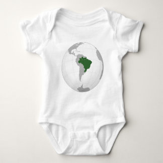 Brasilien (orthographische Projektion) Baby Strampler