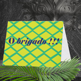 Brasilien Portugiesisch Vielen Dank Obrigado Card Dankeskarte