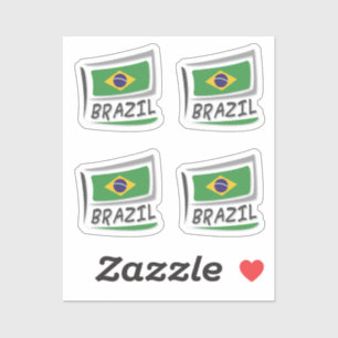 Brasilien - Prix X-Flagge Aufkleber