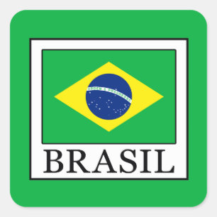 Brasilien Quadratischer Aufkleber