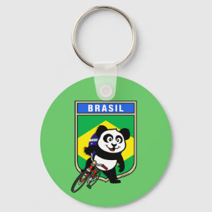 Brasilien Radfahren Panda Schlüsselanhänger