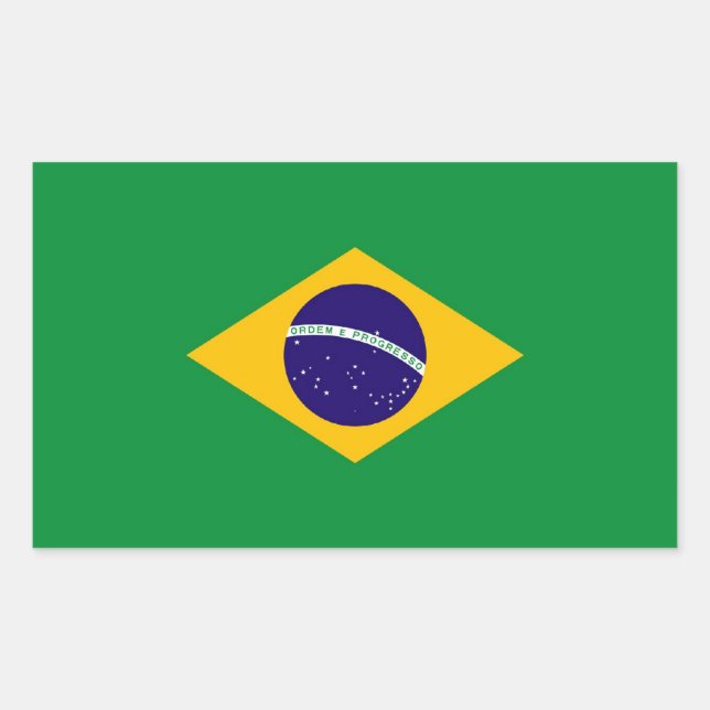 BRASILIEN RECHTECKIGER AUFKLEBER (Vorderseite)