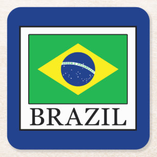 Brasilien Rechteckiger Pappuntersetzer