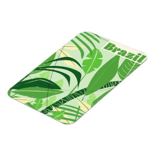 Brasilien Regenwald Vintager Urlaubstext Magnet