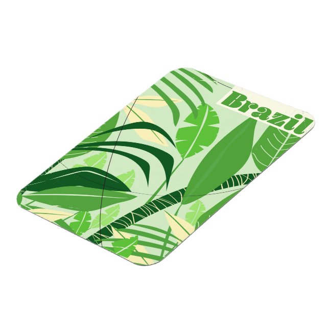 Brasilien Regenwald Vintager Urlaubstext Magnet (Linke Seite)