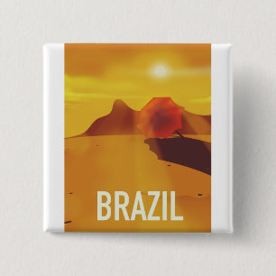 Brasilien Reiseplakat Button