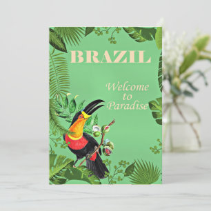 Brasilien Reiseplakat, Toucan,