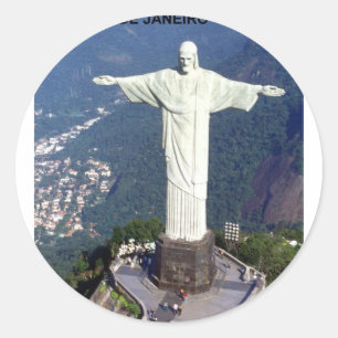 Brasilien Rio De Janeiro christ (St.K.) Runder Aufkleber