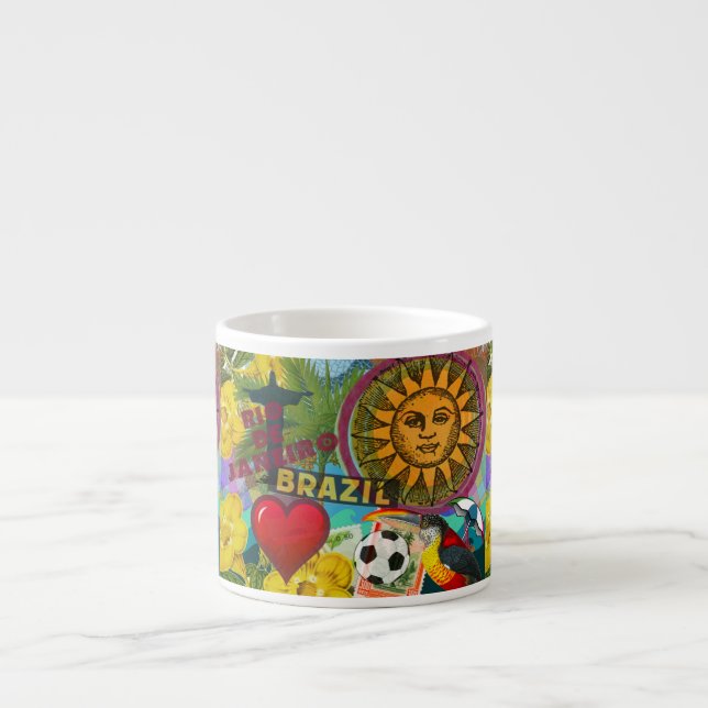 Brasilien Rio de Janiero Sun Reisen Farbenfrohe Ku Espressotasse (Vorderseite)