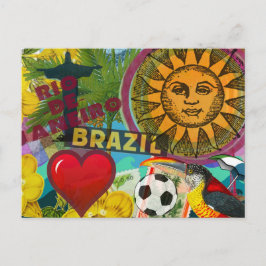 Brasilien Rio de Janiero Sun Reisen Farbenfrohe Ku Postkarte