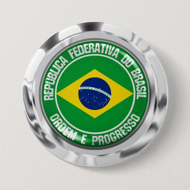 Brasilien-Runde Button (Vorderseite)