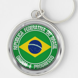 Brasilien-Runde Schlüsselanhänger