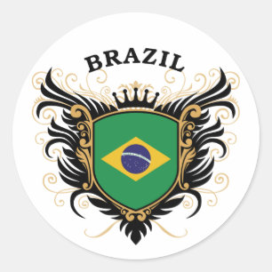 Brasilien Runder Aufkleber