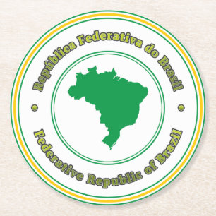 Brasilien Runder Pappuntersetzer