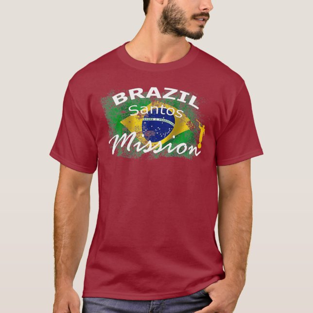 Brasilien Santos Mormon LDS Mission Missionsgesche T-Shirt (Vorderseite)