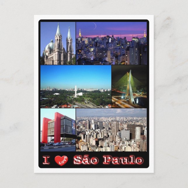 Brasilien - Sao Paulo - I Liebe - Postkarte (Vorderseite)