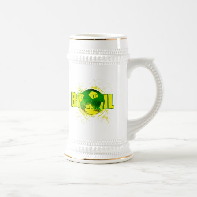 Brasilien-Schmutzlogo-Fußball futebol lockert Bierglas (Rechts)
