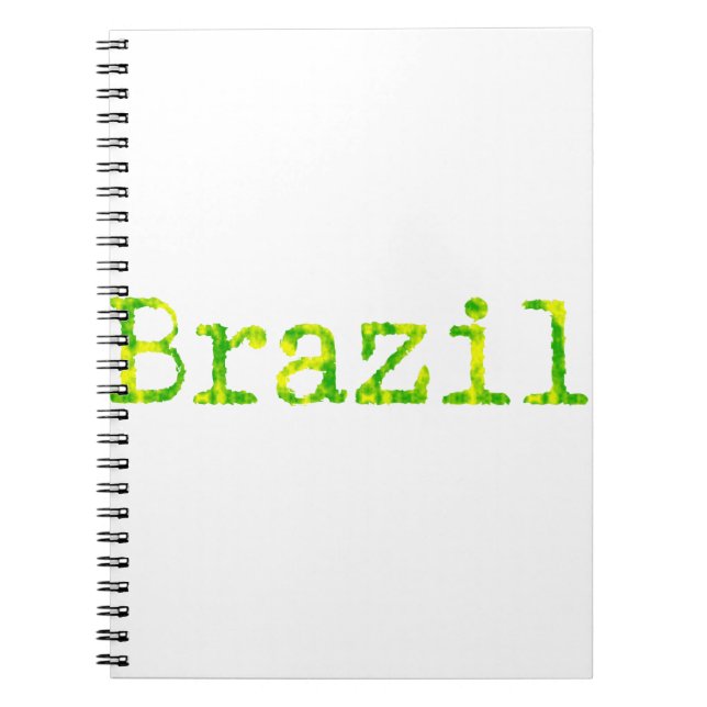 Brasilien Schriftart Grün und Gelb Notizblock (Vorderseite)