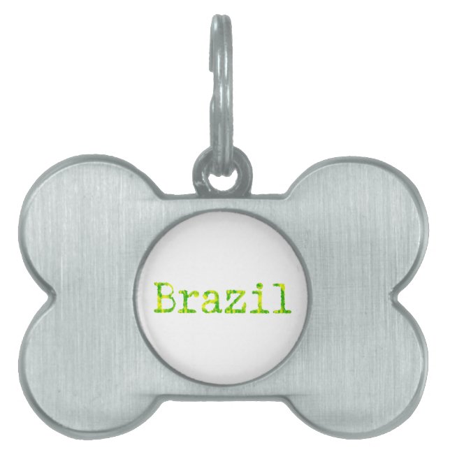 Brasilien Schriftart Grün und Gelb Tiermarke (Vorderseite)